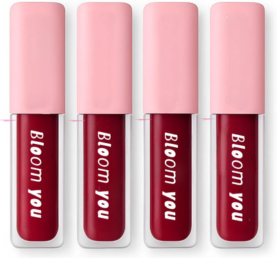 BLOOM YOU All Day Wear Red Liquid Lip Kit – Set of 4(Multicolor, 14.4 g)
