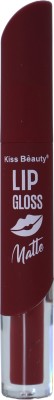 Kiss Beauty Velvet Matte Liquid Lipstick Lipgloss Shed 06(6 g, Maroon)