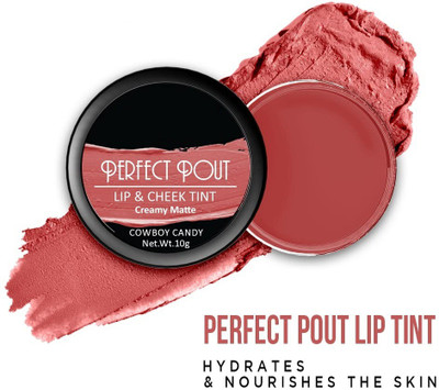 THTC Candy Pout Lip and Cheek Tint Creamy Matte Finish 10g(10 g, Candy)