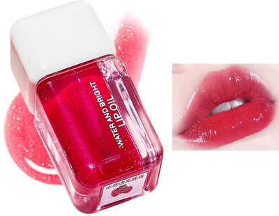 GABBU Lip Plumper for Womens| Lip Care Crystal Jelly Lip Oil Gloss(3.5 ml, RED)