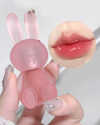 Color Castle unny Keychain Korean Lip Gloss for Women Waterproof Lip Gloss Pink Lip Gloss(6 ml, Pink)