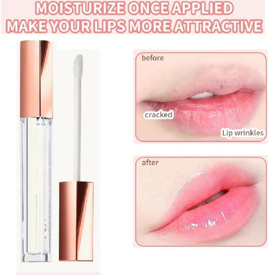 SEUNG Transparent Lip Gloss Liquid Lipstick Lip Tint Moisturizing Shiny(6 ml, Transparent)