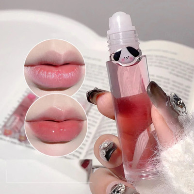 LILLYAMOR Glossy Natural Lip Roll-on Lip Gloss Long-Lasting Shine Set of 1(6 ml, Transparent)