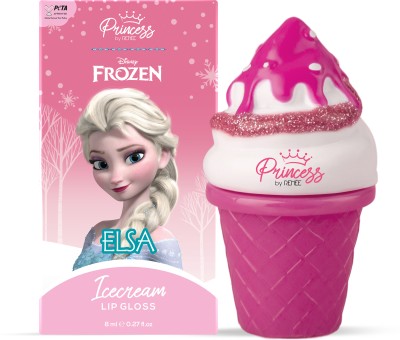 Renee Disney Frozen Princess Icecream Lip Gloss Elsa, For Pre-Teen Girls, Glossy Shine(8 ml, Icecream)