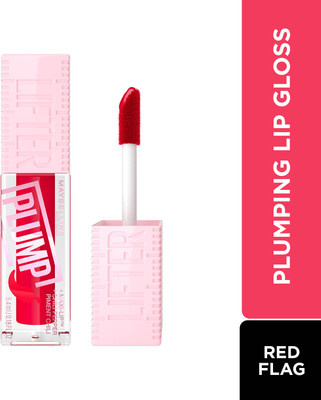 MAYBELLINE NEW YORK Lifter Plump - Plumping Lip Gloss, Red Flag(5.4 ml, Red Flag)