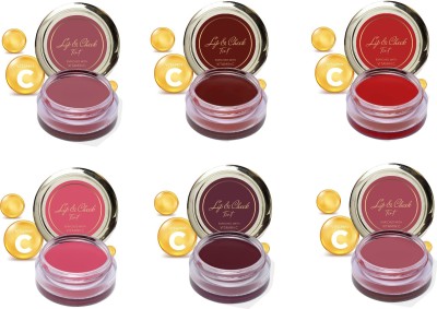 GFSU - GO FOR SOMETHING UNIQUE Six Multi Color Lips & Cheek Tint With Enriched With Vitamin C(48 g, multi)