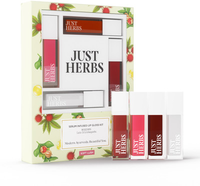 Just Herbs Liquid Lip Gloss Serum Infused With Mango Butter and Jojoba Oil(4 ml, Soft Lush)