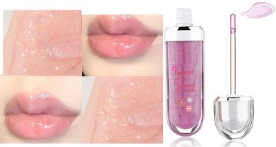 KAIASHA Lip Gloss in Waterproof Pink Shade Glitter Lip Gloss Glossy Finish Moisturizing(10 ml, pink)