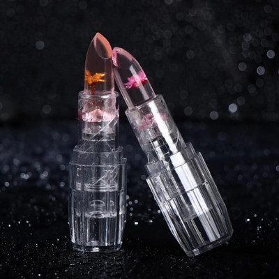 Yuency Ultra Soft Flower Leaf Glitter Color Change Gel Lip Gloss(7.2 g, PINK)