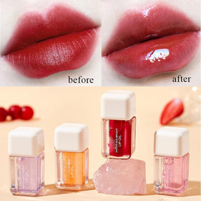 ADJD Small Lip Gloss Transparent Lip Oil Mirror Lip Glaze Moisturizing(12 ml, MULTI COLOUR)