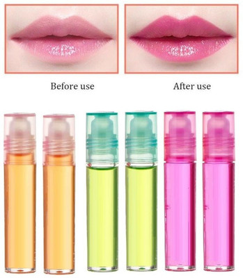Herrlich WATERPROOF MOISTURIZING PINK COLOR LIP OIL BEST LIP GLOSS TRANSPARENT SET OF 6(12 ml, MULTI COLOR)