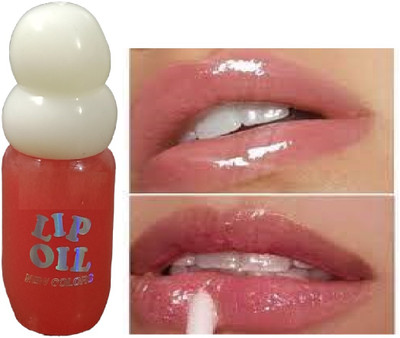 Luipui trending waterproof peach color change pink lip gloss pack of 1(7 ml, pink)