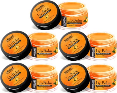 Donnara Organics Lip Balm for Soft & Natural Lips with Orange Extract Fruit Bite (15g) Pack of 5 Orange(Pack of: 5, 75 g)