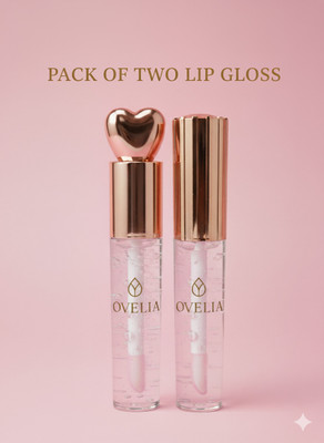 OVELIA Glossy Glow Lip Duo(1 ml, Transparent Gloss, Natural Shine, Clear Pink Tint, Glossy Transparent)