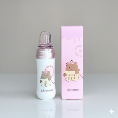Divyaan Beauty Viral Korean Milk Velvet Lip Glaze NonSticky LongLasting Lip Gloss(10 ml, Multicolor)