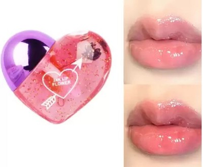 adhopper Cute Heart Shape Lip Gloss Moisturizer Lips(10 ml, multicoulour)