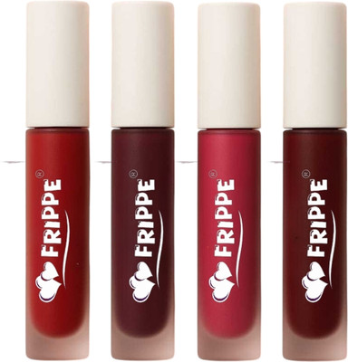 FRIPPE Luxe Script 4 in 1 Matte Liquid Lipstick | Waterproof and Smudge proof(Multicolour, 10 ml)