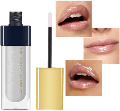 tanvi27 New Glitter Lip Gloss Hydrating Liquid Metallic Transparent Lipstick Gloss(6 ml, Transparent)