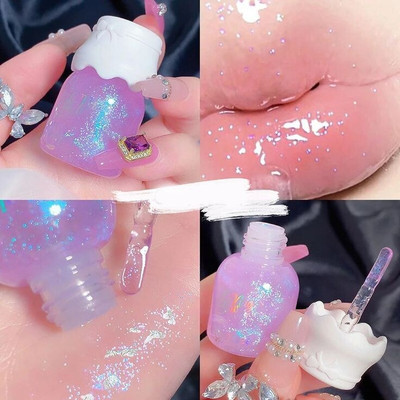 PLUTHERA Milk Can Bottle Color Changing Pink Shine Long lasting Lip Gloss (Lavender)(8 ml, PINK)
