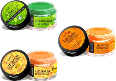 La'Conde Bubblegum,Mango & Orange Lip Balm for Natural Lips-Combo of 3(Each, 15g)(45 g, Multicolor)