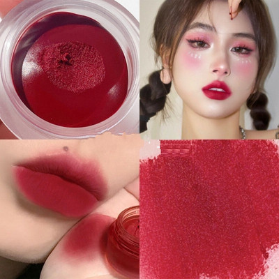luzimaisa 3 in 1 Multi-functiona Lip Cheek & Eye Tint with Vitamin C & Rose Red(10 g, red)