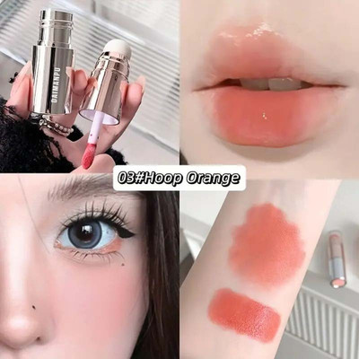 DAIMANPU GlowTint Multi-Use Lip & Cheek Cream – Hydrating, Vitamin-Enriched Natural Color(6.5 g, Shade 3, Hoops Orange)