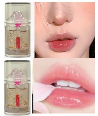 Latixmat Crystal Lip Gloss Non Sticky and Hydrating Lip Gloss Combo Of 2(6 ml, Transparent)