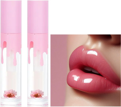 GABBU Lip gloss flower Moisturizing & Shiny Finish for All SkinHydrating/-(12 ml, TRANSPRANT)