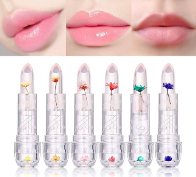 Amaryllis 3D Color Change Lipstick with Flower Inside Set Of 6(21.8 g, PINK)