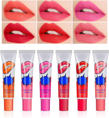 MYEONG Amazing Color Peel Off Liquid Lipstick Waterproof Long & Lasting Lip Gloss(90 g, Multicolor)