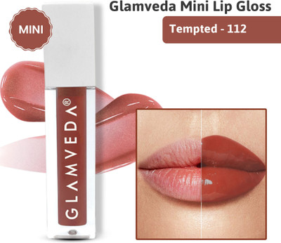 GLAMVEDA Serum Infused Lip Gloss With Cocoa Butter High Shine & Glossy Finish| Vitamin E(1.2 ml, Red, Tempted- 112)