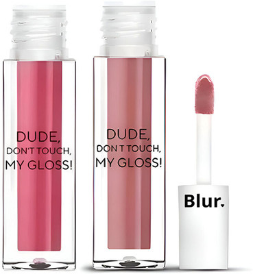 Blur India Gloss | Bubblegum Pink & Soft Brown | Hydrating & Pigmented | 2.5ml Each(5 ml, Soft)