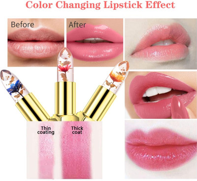 HUZURLU Magic Jelly Flower Lipstick Temperature Color Changing Lipstick-01(11.4 ml, MULTI)
