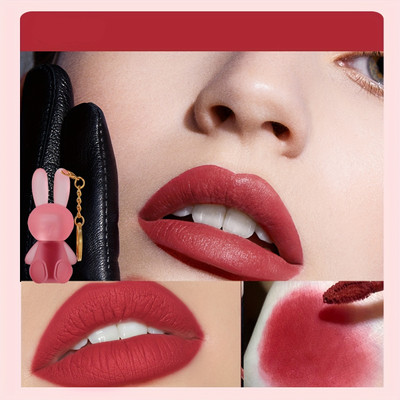 GEGE BEAR Trendy Bunny Lip Mud – Matte, Moisturizing, Non-Sticky(4 ml, 06-SWEET)