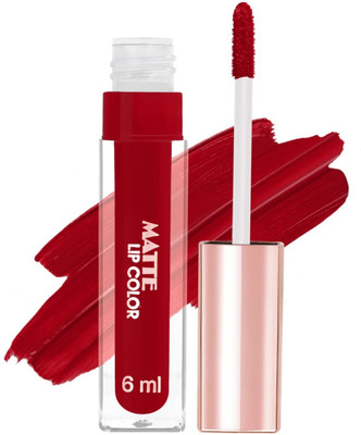 YAWI Red Edition Non Transfer Liquid Matte Lipstick(Maroon, 6 ml)