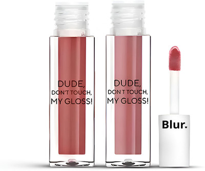 Blur India Blur Gloss Combo | Soft & Chocolate Brown | Hydrating Glosses 2.5ml Each(5 ml, Brown)