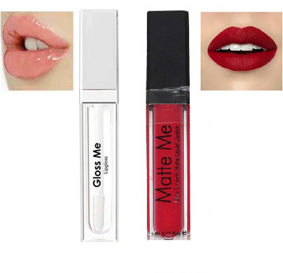 WECHARMERZ Metallic Gloss Me Lip Gloss with Liquid Matte Waterproof Lipgloss Red(6 ml, Red)