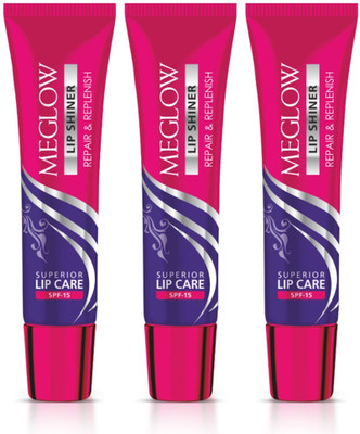 meglow Lip Shiner with SPF 15 for Repaired, Soft, Hydrated & Glossy Lips Everyday(45 g, Pink)