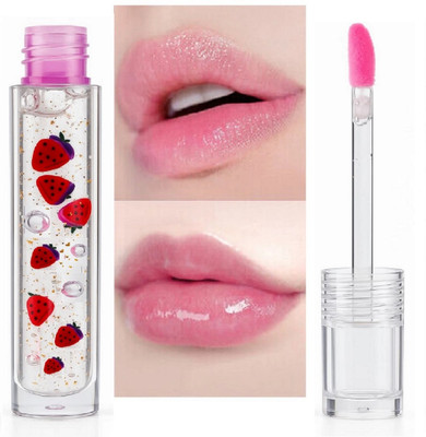 nuvya Transparent Lip Oil with Color Shift and Fruity Charm Look(8 ml, Pink)