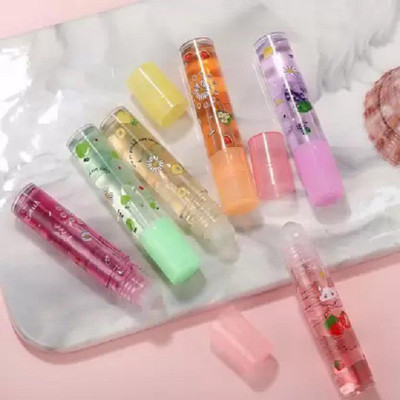 AMOSFIA Best 6 Color Random Roll-On Fruit Oil Lip Balm Lip Gloss Moisturizing(18 ml, MULTICOLOR)