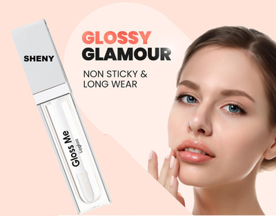 Sheny Lip Gloss With High Shine Glossy Finish For Fuller And Plump Lips, waterproof(6 ml, white)