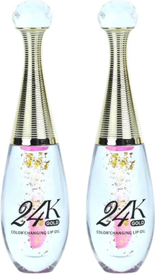 A PERFECT EDGE 24K Luxe Lip Oil – Temperature & pH Based Color Change(Pack Of 2)(10 ml, Pink, Multicolor)