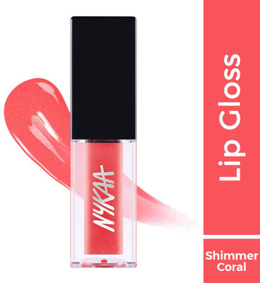 NYKAA Gloss it up transparent lip gloss star crossed 04 5ml(5 ml, shimmer coral)