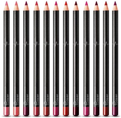 Digital Shoppy Waterproof Long Lasting Matte Lip Liner Pencils Set - 12 Pcs (No 1 )(12 ml, Random)