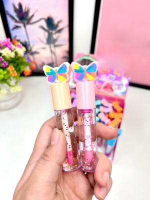 ADJD Butterfly Lip Gloss | Cute Butterfly Lip Gloss(6 ml, MULTI PINK)