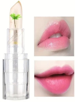 JANOST Best Magic Color Changing Lip Gloss Crystal Pink Flower Gel Lipstick Set Of 1(3.6 g, Pink)