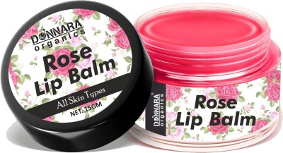 Donnara Organics Rose Lip Balm For Dry & Chapped Lips | Protection & Nourishment (15g) Pack of 1 Rose(Pack of: 1, 15 g)