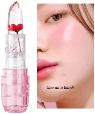 REIMICHI Magic Color Changing Lip Gloss Crystal Pink Flower Gel Lipstick(RED, 3.6 g)