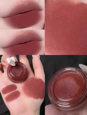 MYEONG 3-In-1 Lip & Cheek Tint Matte Finish, Smooth & Blendable Lip Balm Maroon(Pack of: 1, 10 g)