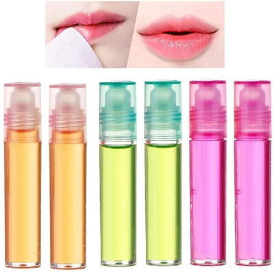 Aylily Professional Glossy Lip Oil Colour Change (Set of 6) Glossy Finish - Transparent(12 ml, MULTI COLOR)